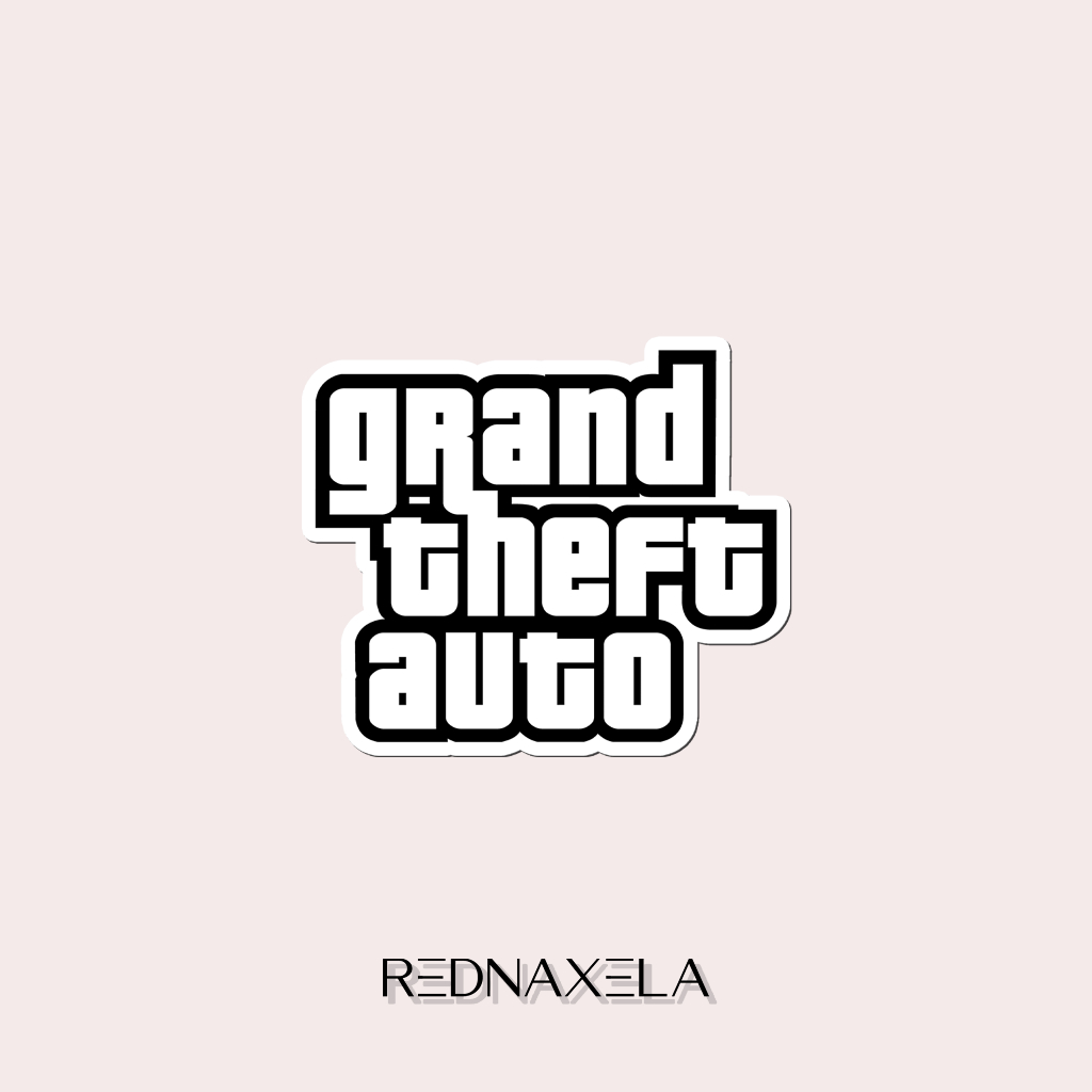 

Stiker Vinyl Grand Theft Auto Logo Stiker Koper Outdoor Waterproof Sticker