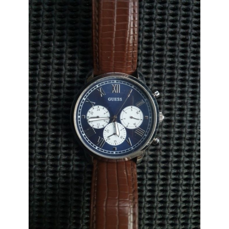 GUESS Analog Blue Dial Men's Watch - W1261G1 (Jam Tangan Pria)