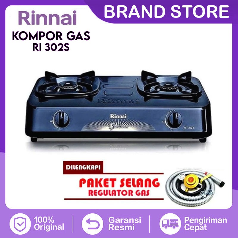 Rinnai Kompor Gas 2 Tungku Ri 302s - Rinnai RI-202S Kompor Gas 2 Tungku Rinnai RI 202 S