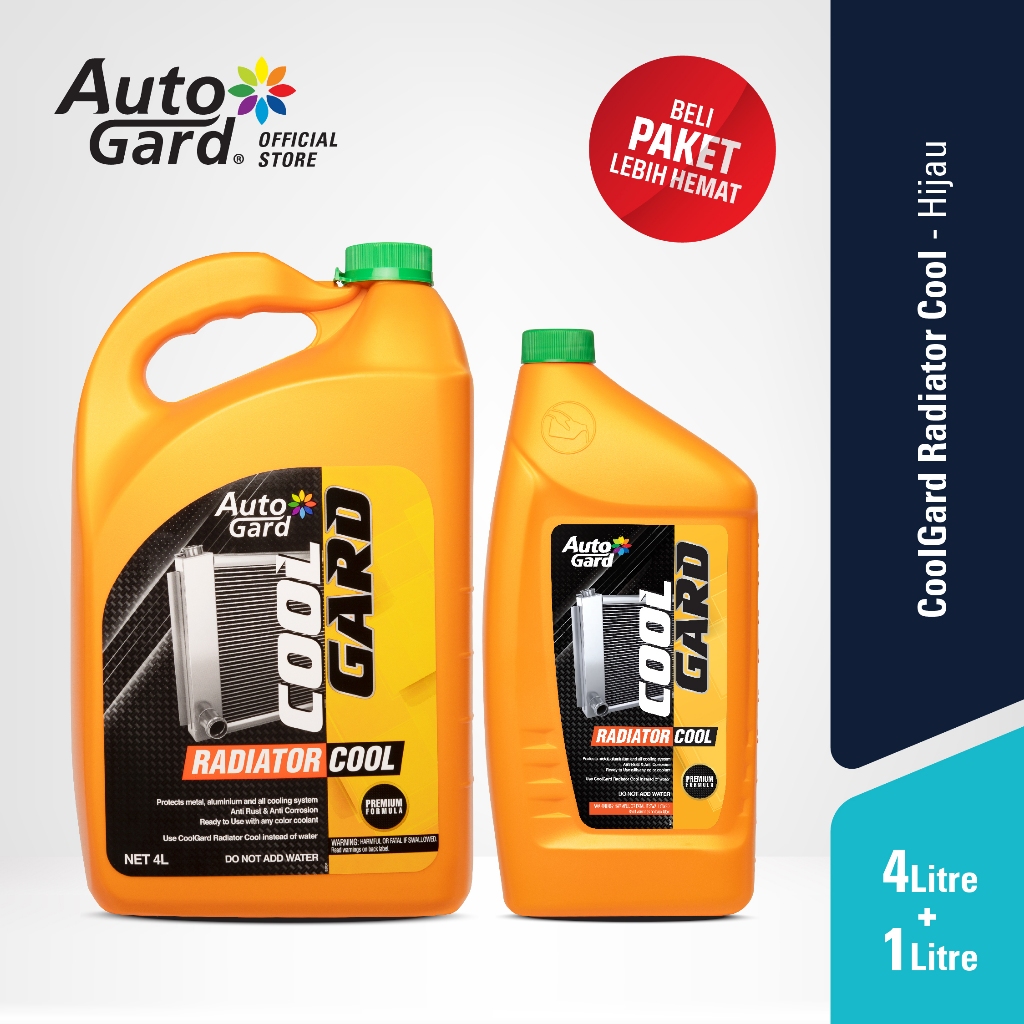 AutoGard - [BUNDLE] 4L + 1L CoolGard Air Radiator Mobil Motor Coolant Radiator Mobil Motor Siap Paka