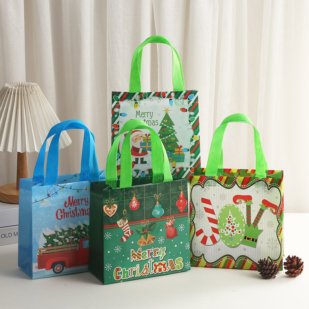 

Tas Hampers Non Woven Anti Air NATAL 20x20x9cm - Tote Bag / Hand Bag CHRISTMAS XMAS