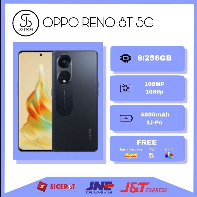 OPPO RENO 8T 5G[8/256GB, GARANSI RESMI]
