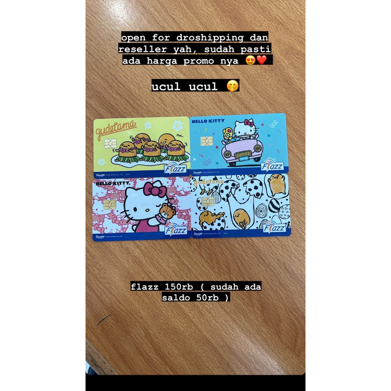 Kartu tol flazz bca gen 2 NFC gudetama