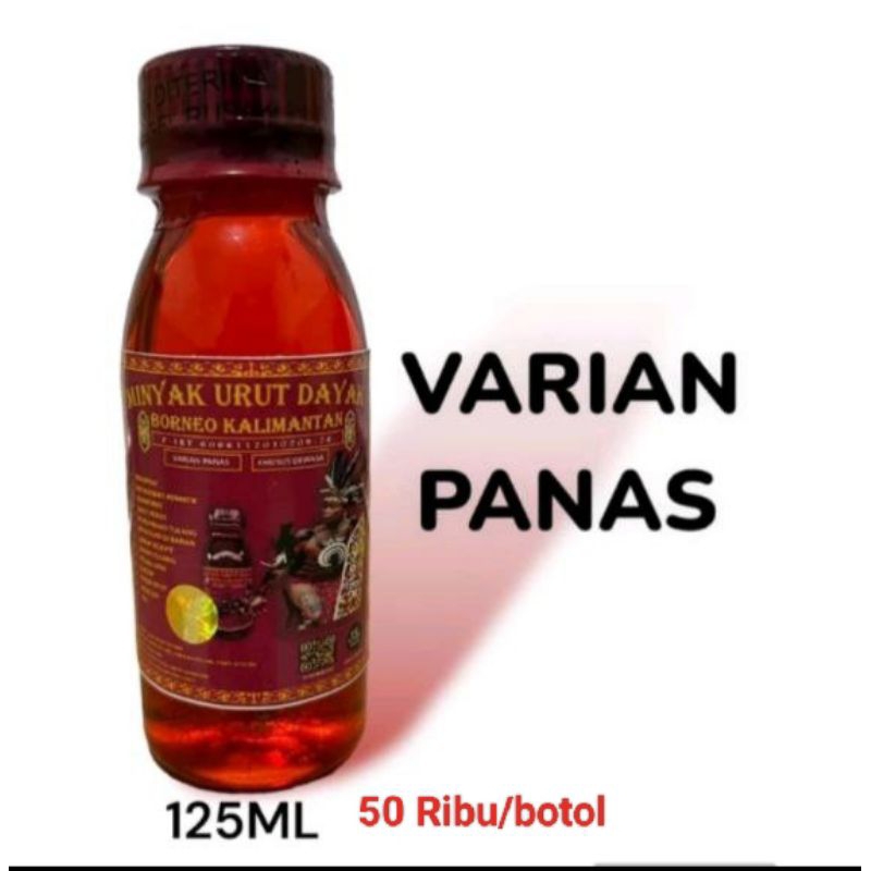 Varian Panas 125ML minyak urut Dayak