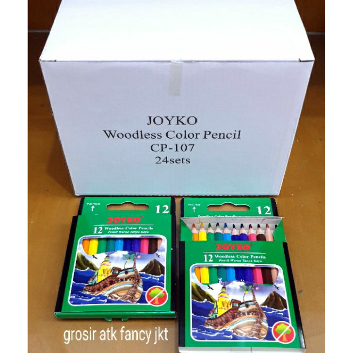 

➥❇❋ CP 107 Pensil 12 Warna Joyko CP-107 Pendek CP107 Stock Banyak