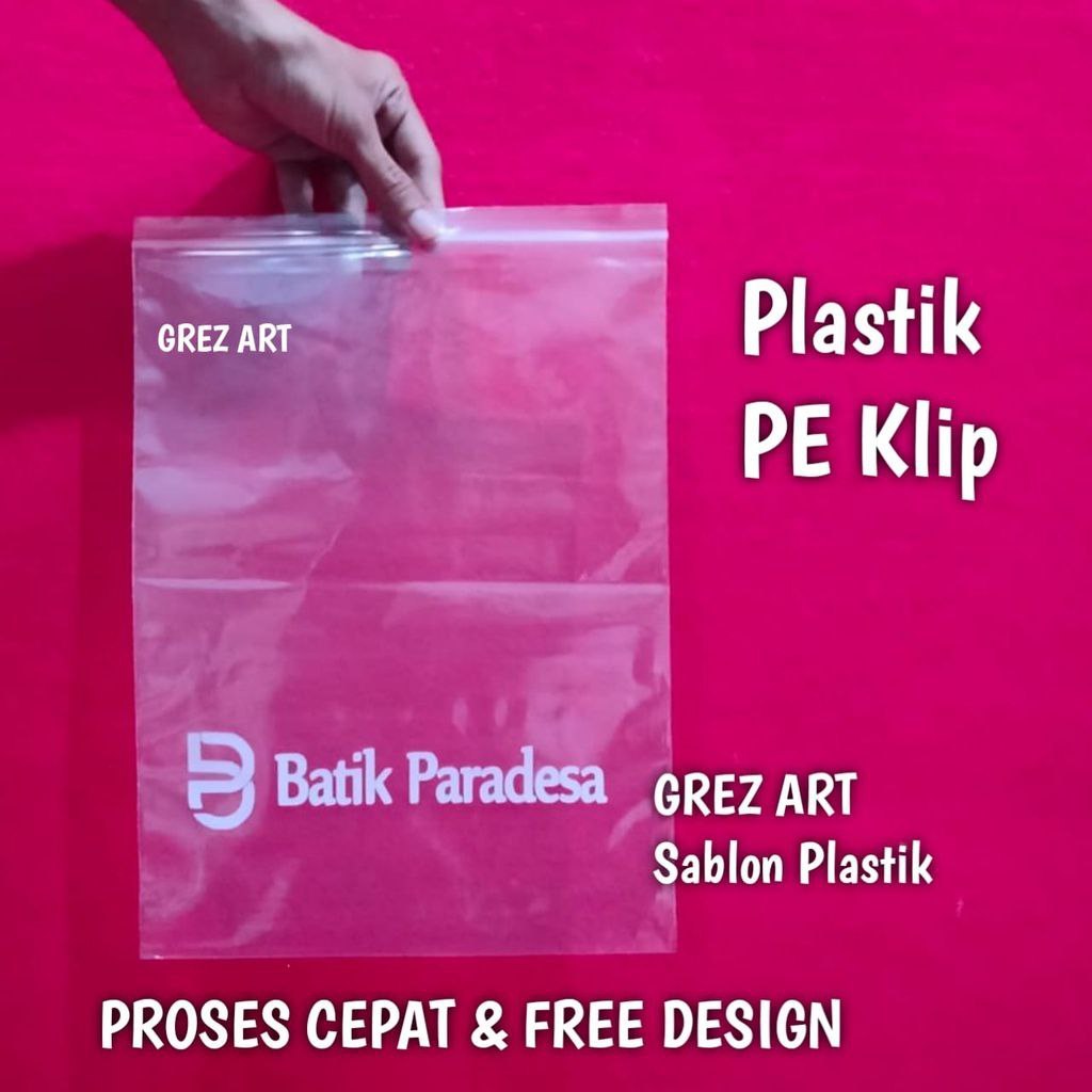 Plastik Sablon Ziplock 12x20 cm (PE KLIP)