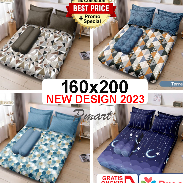 JDNN5645 Dijamin Ori SPREI LADY ROSE QUEEN ILLUSION / SPREI LADY ROSE 160x200 ILLUSION / SPREI ILLUS