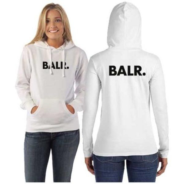 BALR Hoodie B.A.L. R Hoodie Jumper Bahan Cotton Fleece Casual Unisex