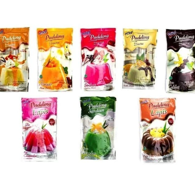 

➲➛☆ Nutrijel Nutrijell Puding Pudding Susu Lapis Santan ANEKA RASA Mangga Coklat Vanilla Strawberry Ready Stock