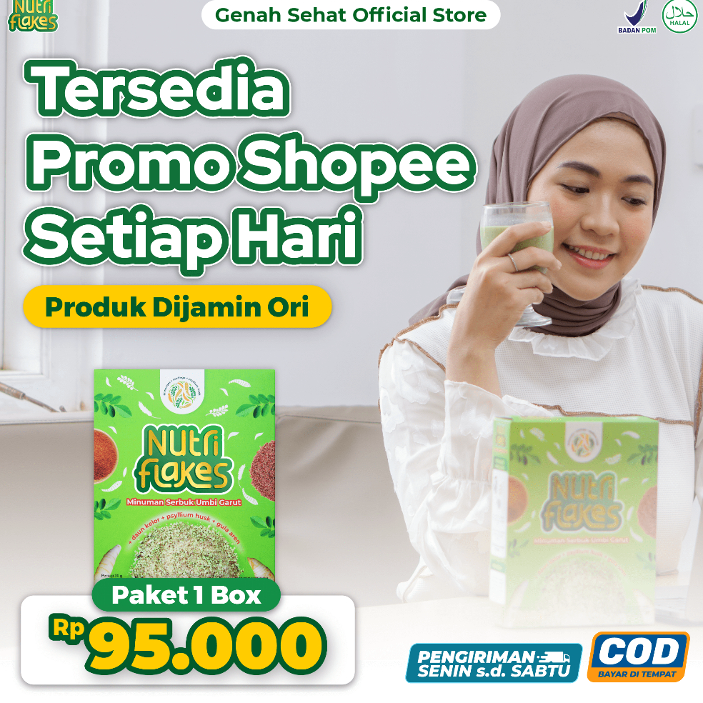 

Star Nutriflakes Sereal Umbi Garut Asam Lambung Ampuh Mengatasi Asam Lambung, Maag, Gerd 1 Box