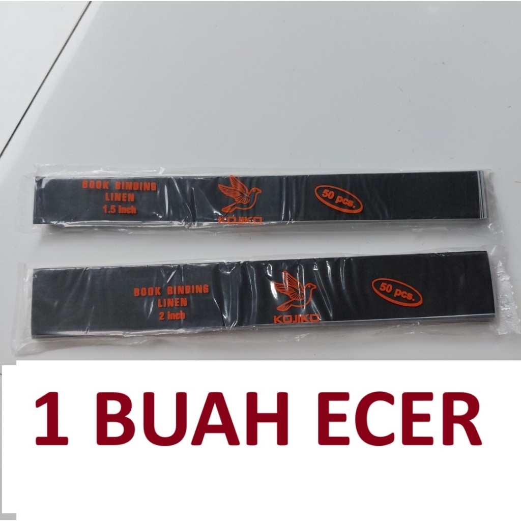 

Lakban Jilid Ecer Cloth Tape Hitam Kurleb 33cm - 1 BUAH ECER BOOK BINDING LINEN