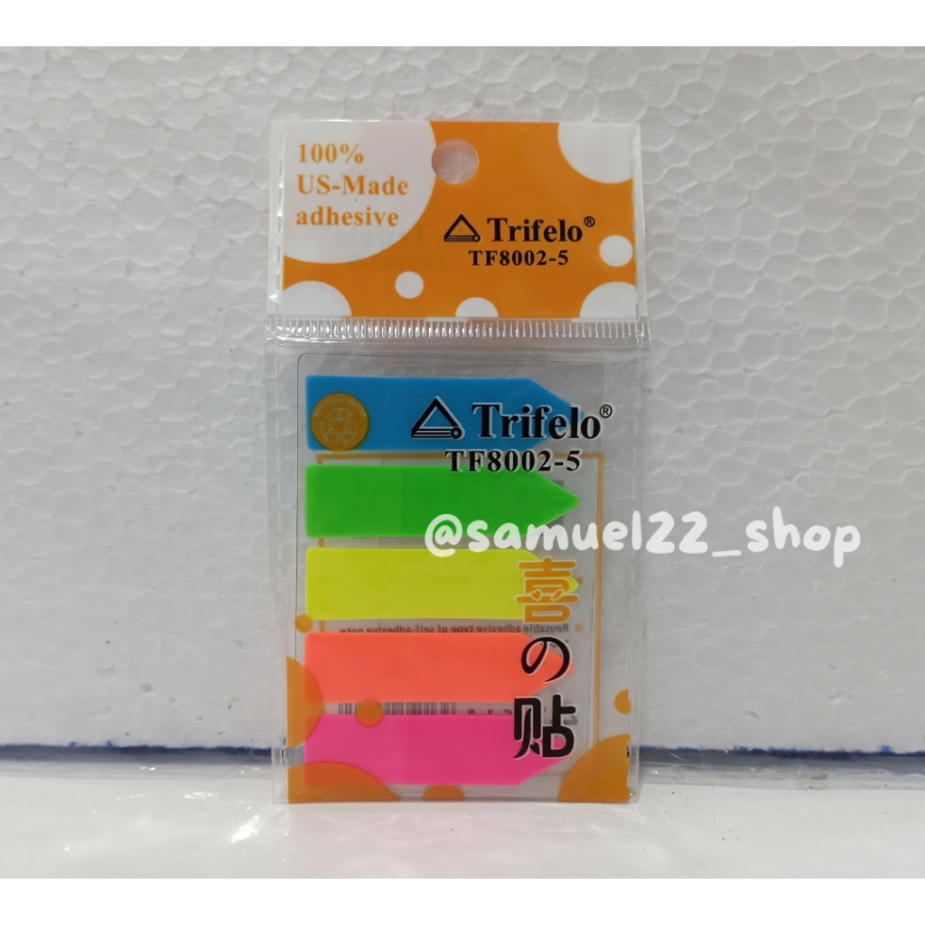 

Sticky Notes / Bookmark TRIFELO TF-8002-5 Warna Transparan Isi 500