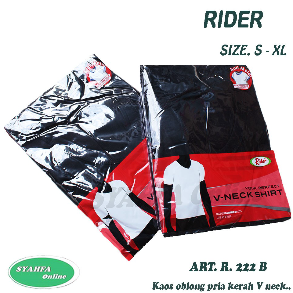 SALE TERBATAS Ori Rider - Kaos Dalam Pria / Kaos Rider Vneck  / Oblong Rider / Rider / Kaos / Oblong