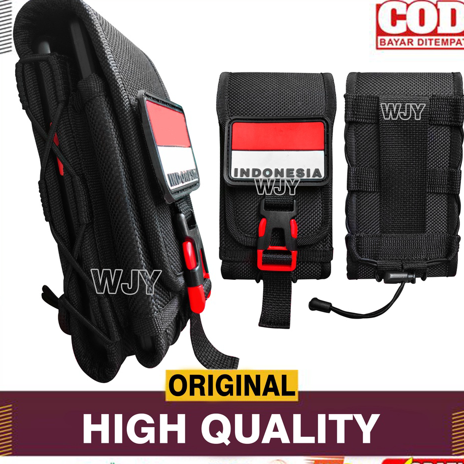 SPESIAL DISCOUNT SARUNG HP TACTICAL SARUNG HP PINGGANG TACTICAL LOGO BENDERA TERBARU