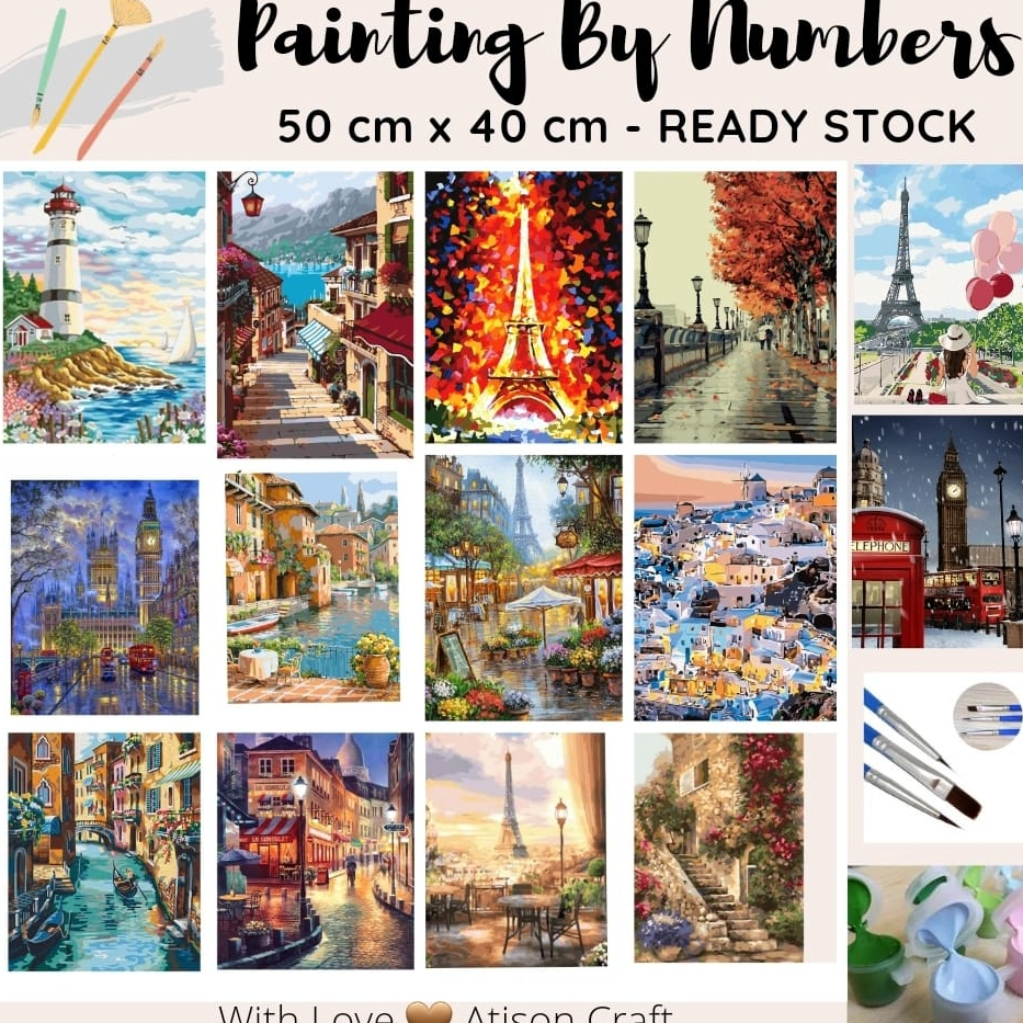 Harga Murah Paint By Number 50x40cm PAINTING BY NUMBER DIY