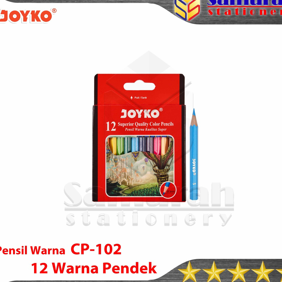 

Kirim Sekarang Pensil Warna Joyko CP 102 12 Warna Pendek / Drawing Color Pencil CP-102 Colors Small / CP102 Mewarnai isi 12 batang kecil Seller