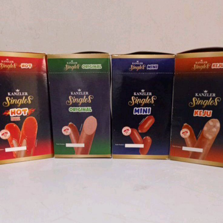 

Terkini 1 DUS KANZLER SINGLES HOT / ORIGINAL / KEJU / MINI / BAKSO BOX (ISI 12 PCS)