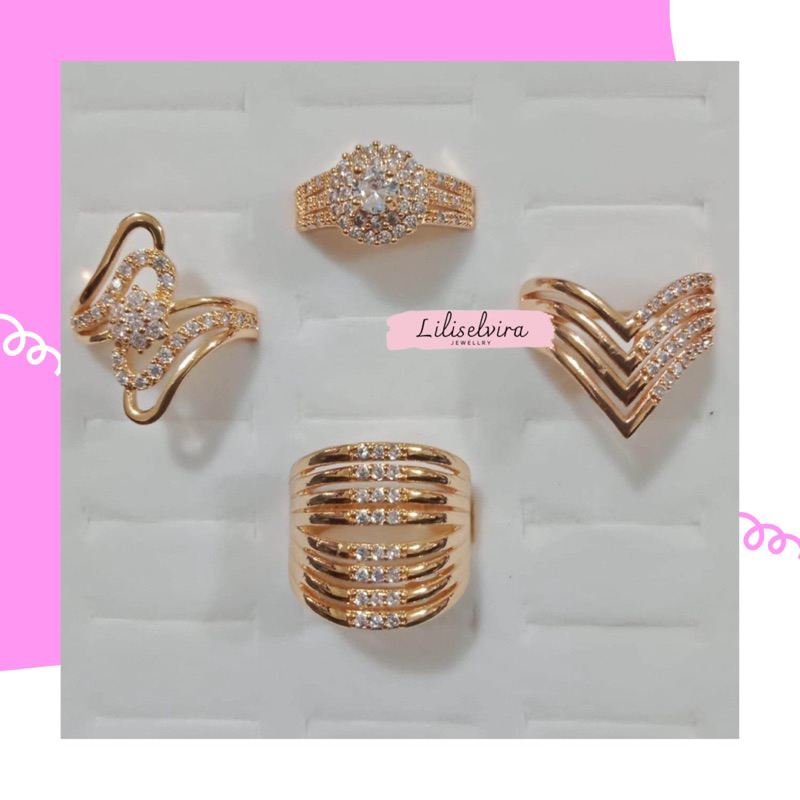 Model cincin emas terbaru 2023 dewasa bervariasi anti karat perhiasan titanium