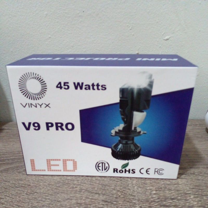 Lampu utama LED VINYX V9 PRO 45Watt H4 mini biled