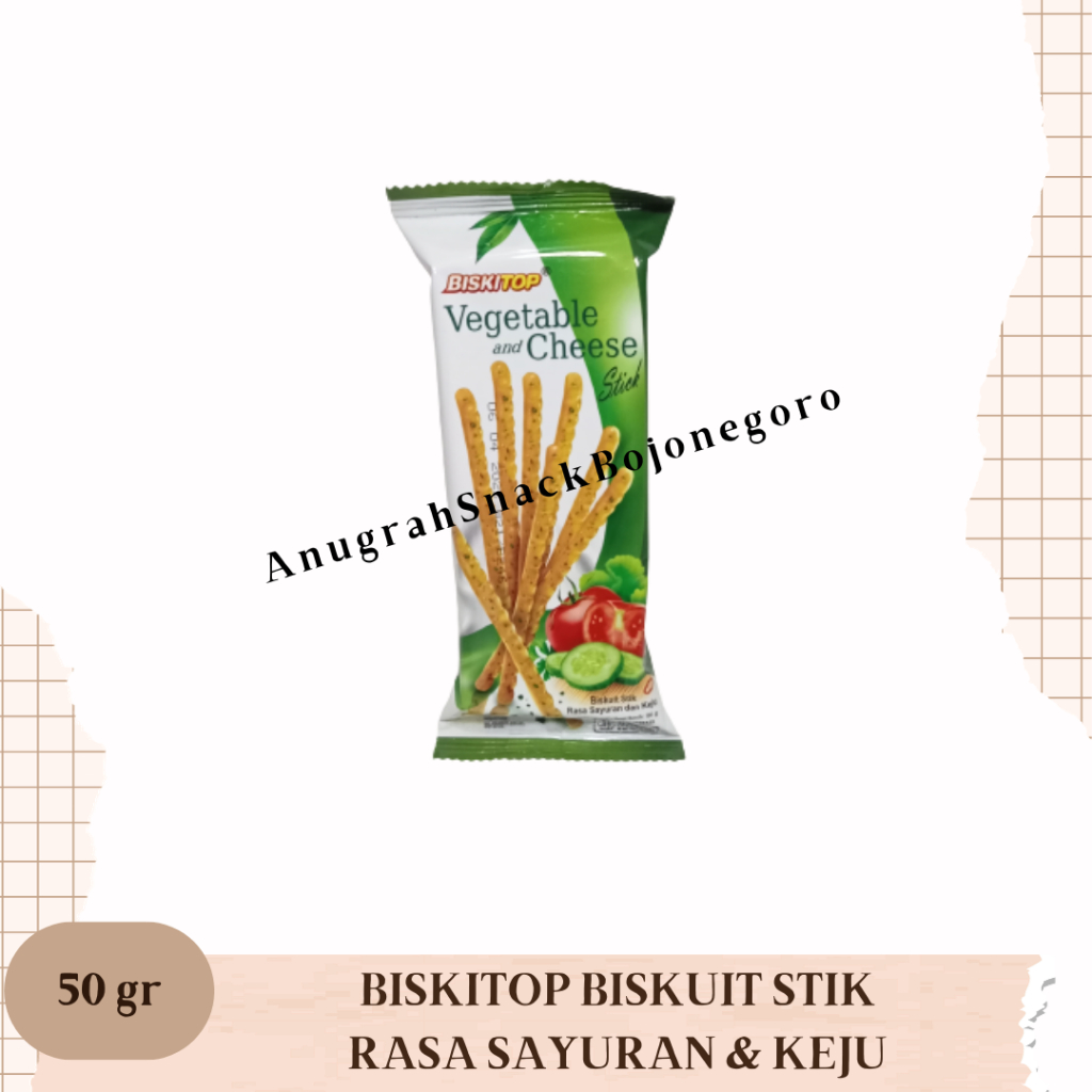 

Biskitop Biskuit Stik Rasa Sayuran dan Keju 50gr