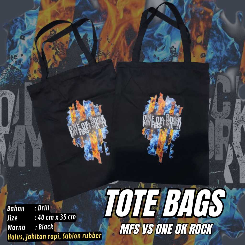TOTE BAG ONE OK ROCK/TAS KANVAS/TAS SELEMPANG PRIA WANITA/TAS KULIAH
