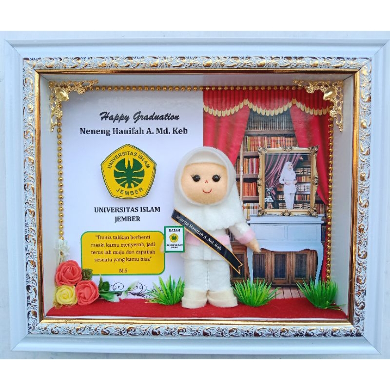 Kado Boneka Profesi Bidan Perawat Dokter. Hampers Souvenir Wisuda