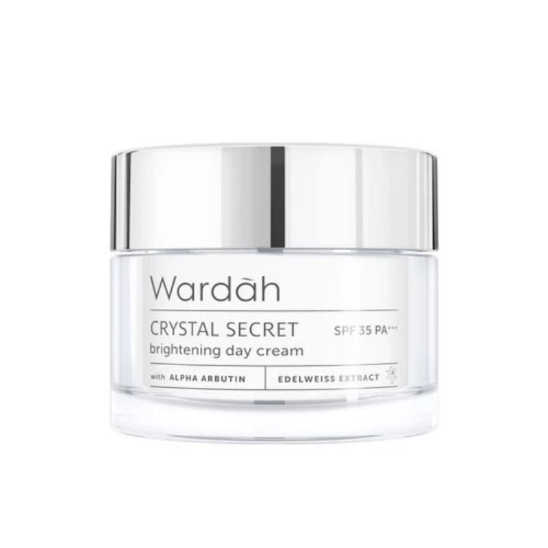 Wardah Crystal Secret Brightening Day Cream & Night Cream  - Krim Siang & Krim Malam dengan Ekstrak 