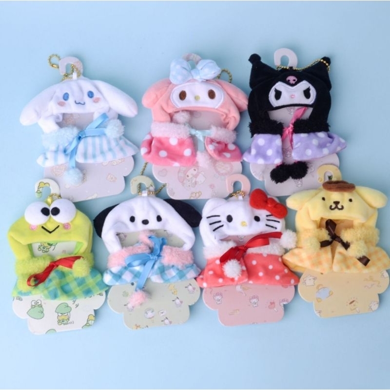 CAPE SANRIO AKSESORIS KEPALA BONEKA SANRIO KOSTUM JUBAH KARAKTER ORIGINAL