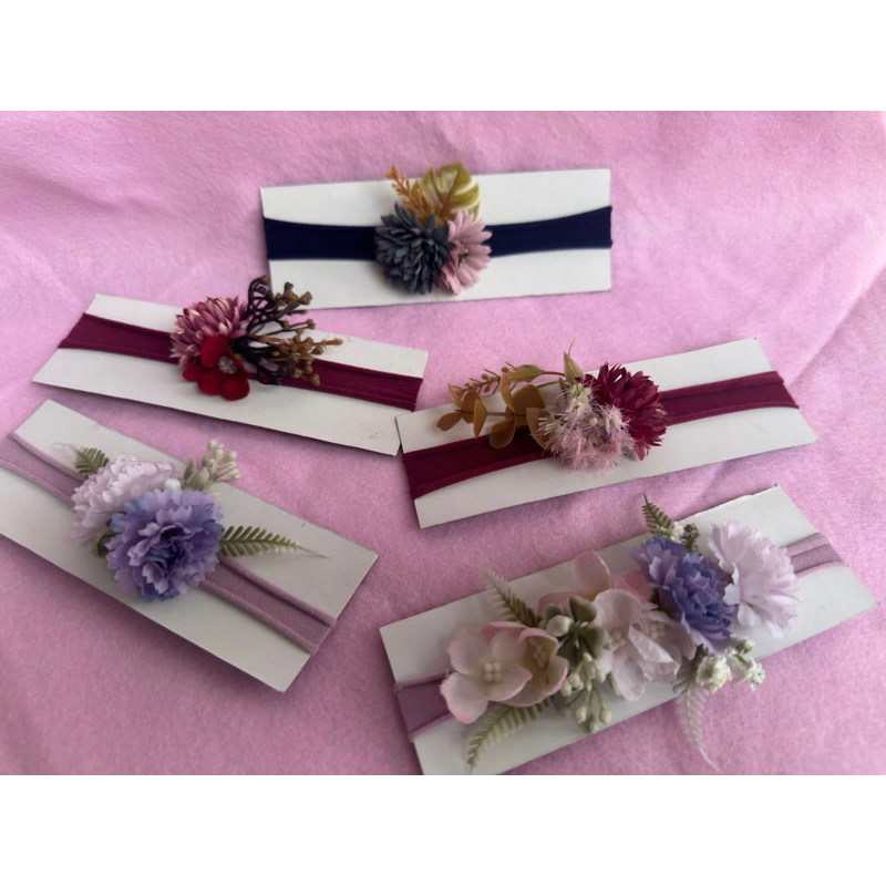 Bandana bayi bando anak aksesoris kepala mahkota rambut bando bunga