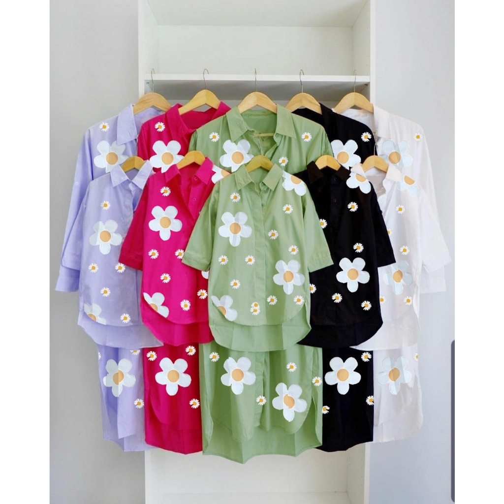 Baju Pasangan Ibu dan Anak Daisy / Couple Mom And Kid / Kemeja Anak Perempuan / Tunik Wanita