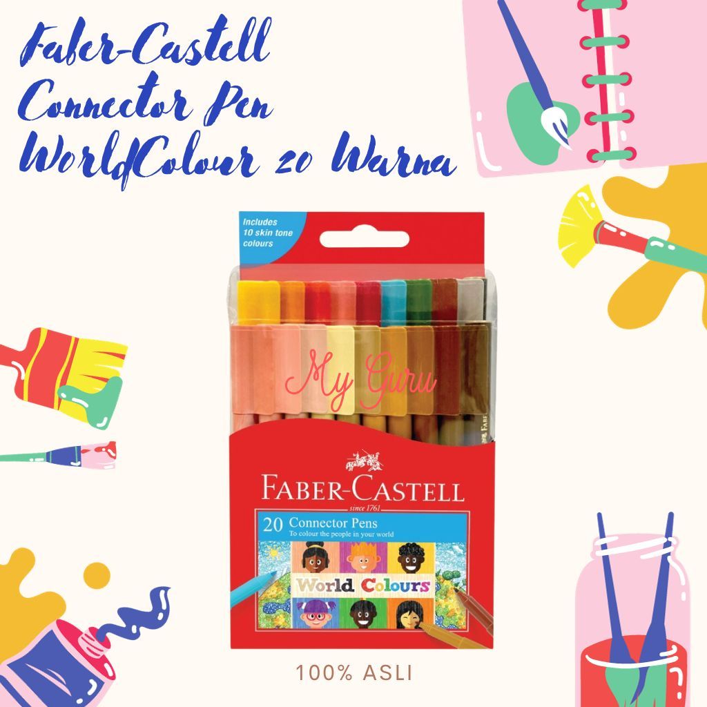 

[SET] FABER-CASTELL CONNECTOR PEN SPESIAL EDITION WORLDCOLOUR / SKIN TONE COLOURS /SPIDOL WARNA KULIT