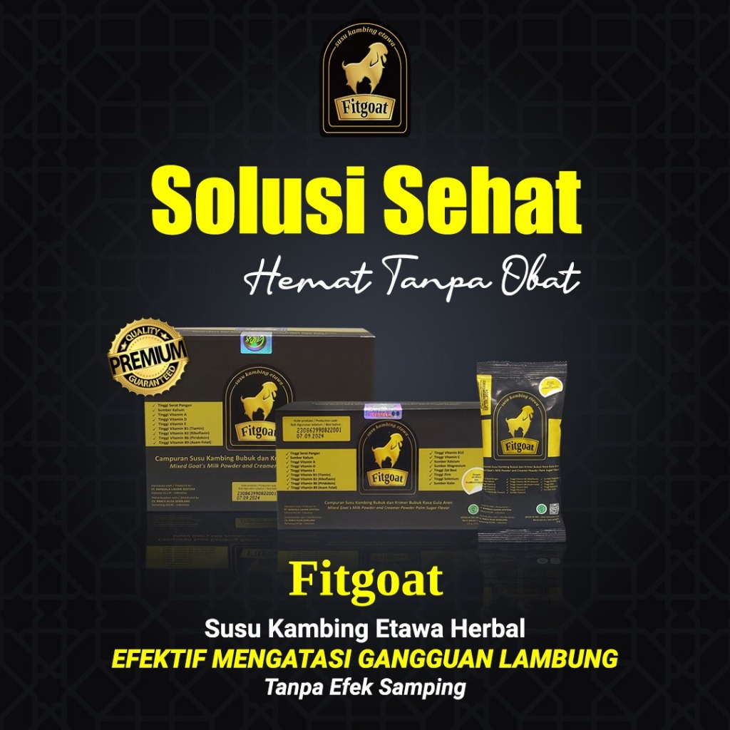 

Solusi sehat dengan Susu Kambing Etawa Fitgoat berbahan herbal habatussauda alami