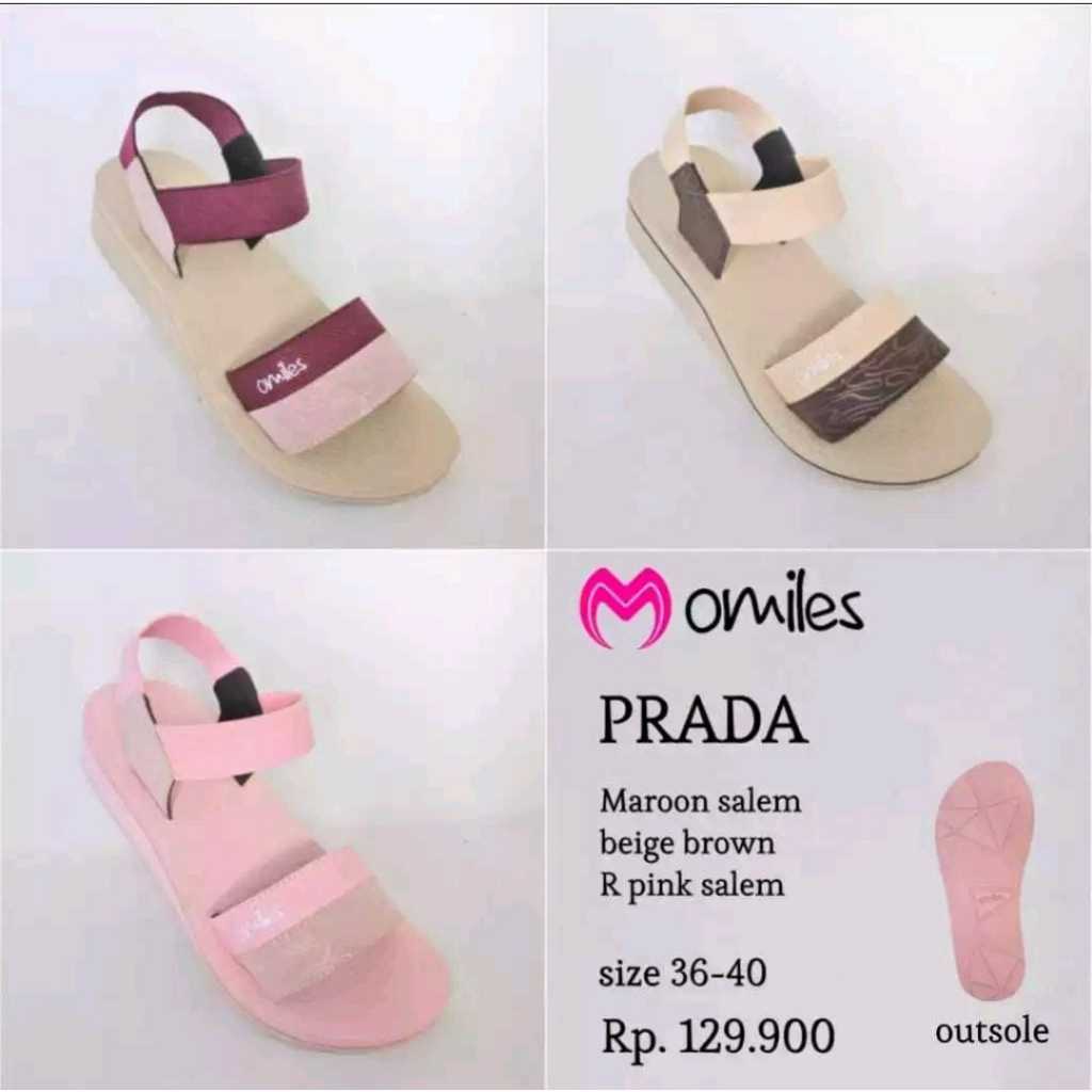 NEW-ORI 100% SANDAL WANITA OMILES PRADA
