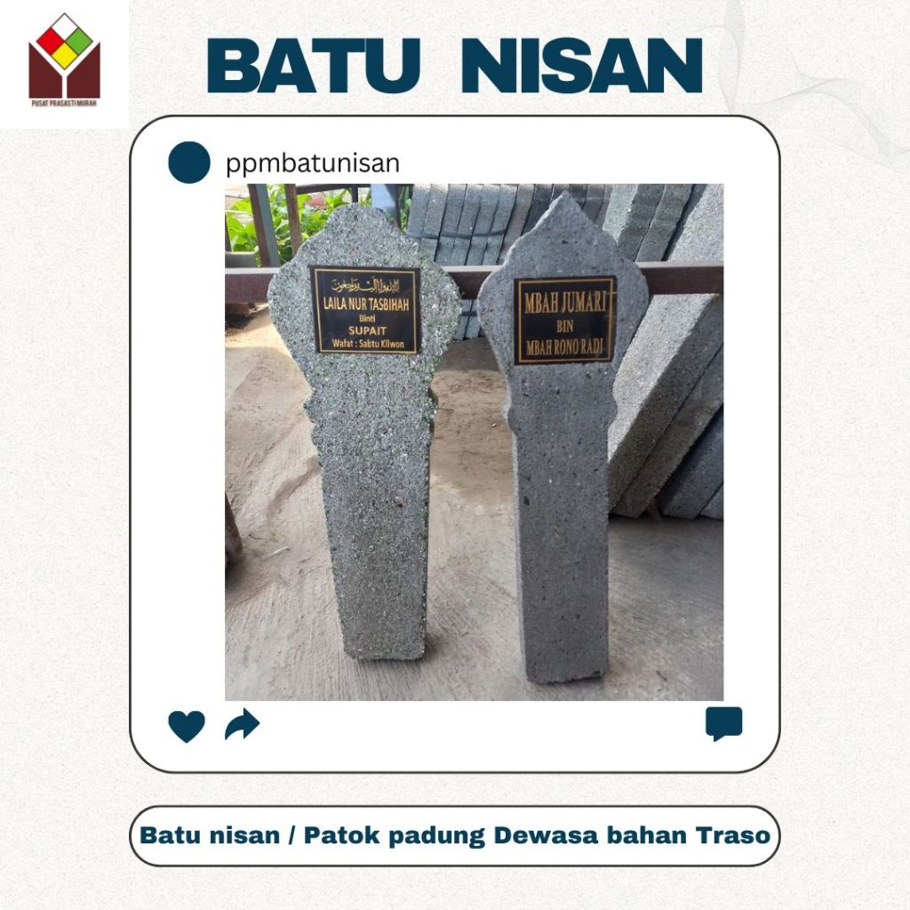 BATU NISAN / PATOK PADUNG / PATOK MAKAM DEWASA TRASO