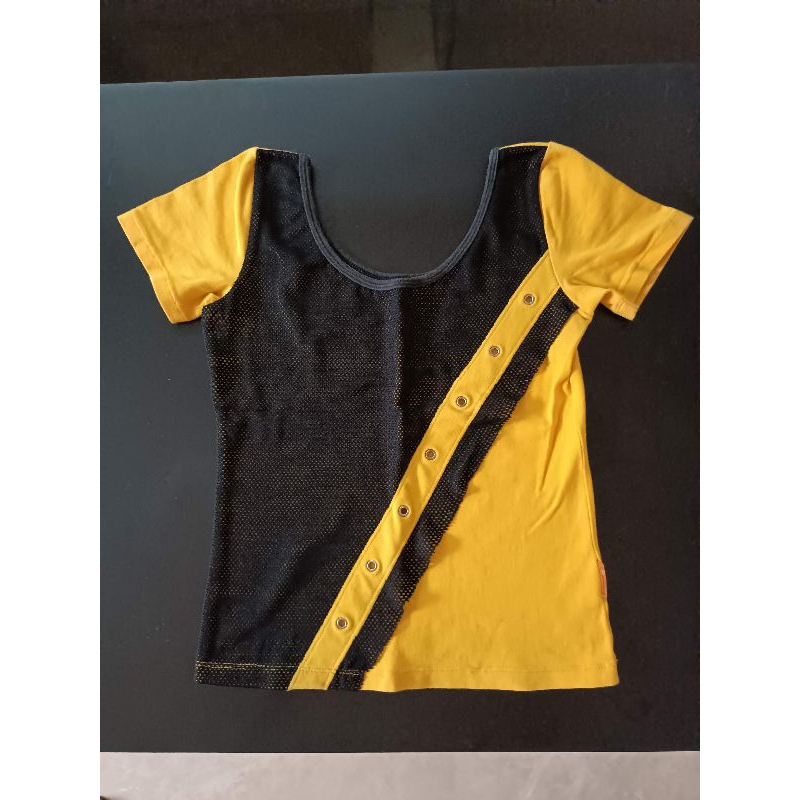 Kaos Brand Lagona Kuning Hitam Size S LD72cm Baru