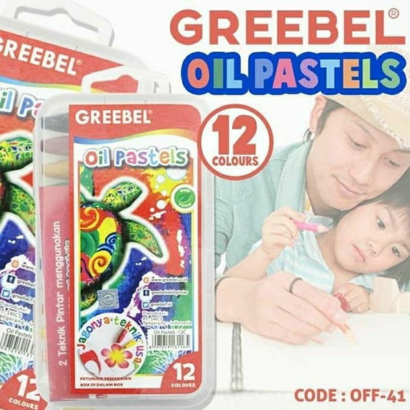 

CRAYON MEWARNAI 12 WARNA GREEBEL OIL PASTELS (OFF-41) BEST