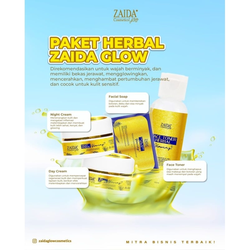 PALING MURAH Paket Herbal Glowing Ekonomis Zaida Glow Cosmetics