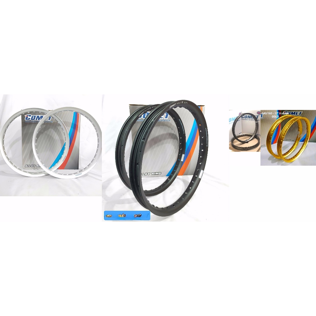 VELG COMET JIN FEI JF WILWOOD U SHAPE 140 160 300 350 RING R 17 SILVER BLACK GOLD BROWN TITANIUM ORI