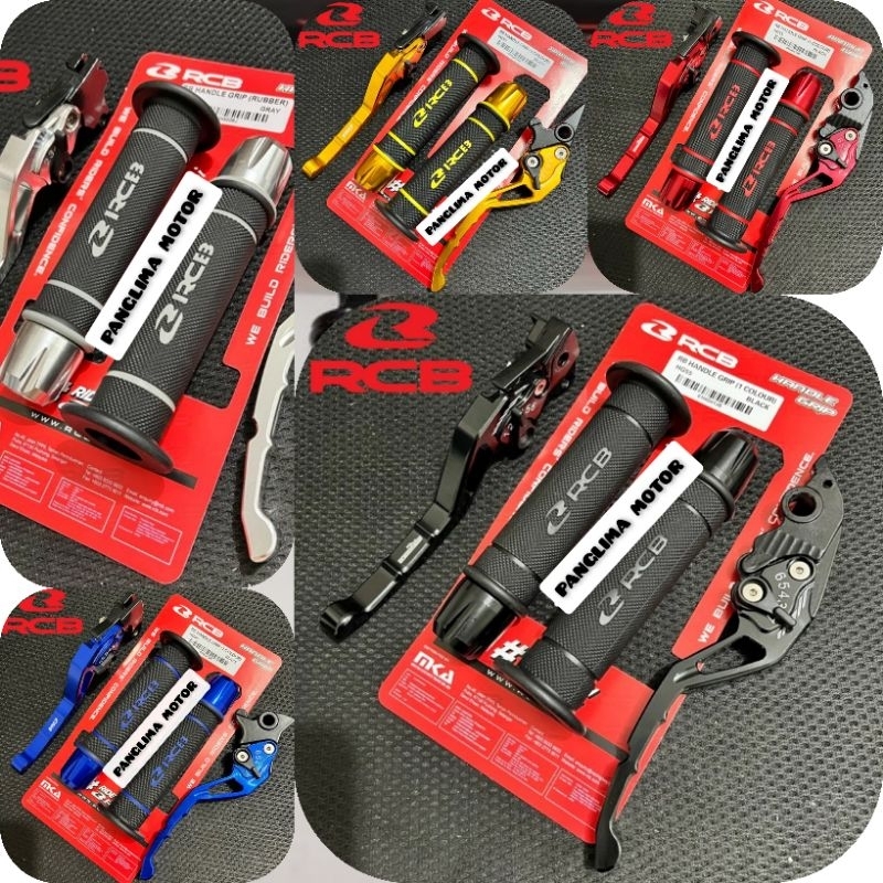 PAKETAN 3 IN 1 RCB ORIGINAL HANDGRIP RCB HG 55 + JALU STANG CNC + HANDEL STELAN CNC NMAX AEROX PCX  
