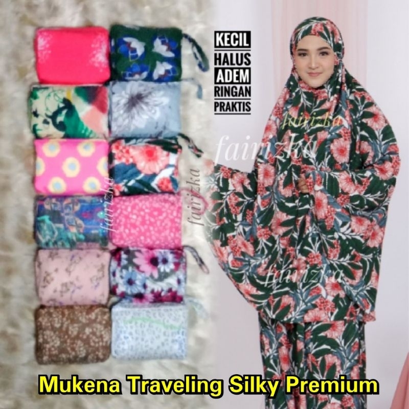 Shasha Mukena Traveling  Mini Pouch Imut Katun Silky  Premium ( Travel, Travelset )  Lembut Bisa Dil