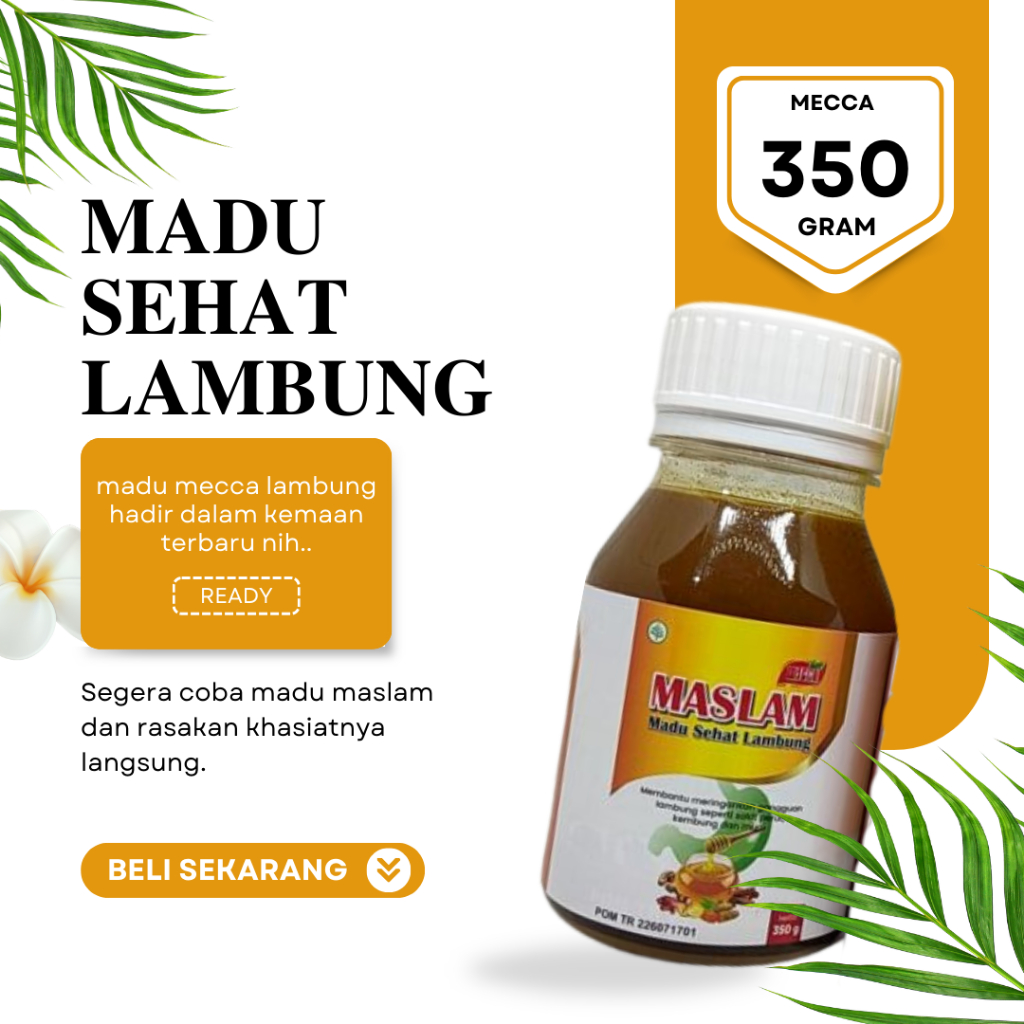 

MADU KUNING SEHAT LAMBUNG MECCA 350GR | BANTU ATASI GERD DAN MAG MEMBANTU PEMULIHAN LUKA LAMBUNG