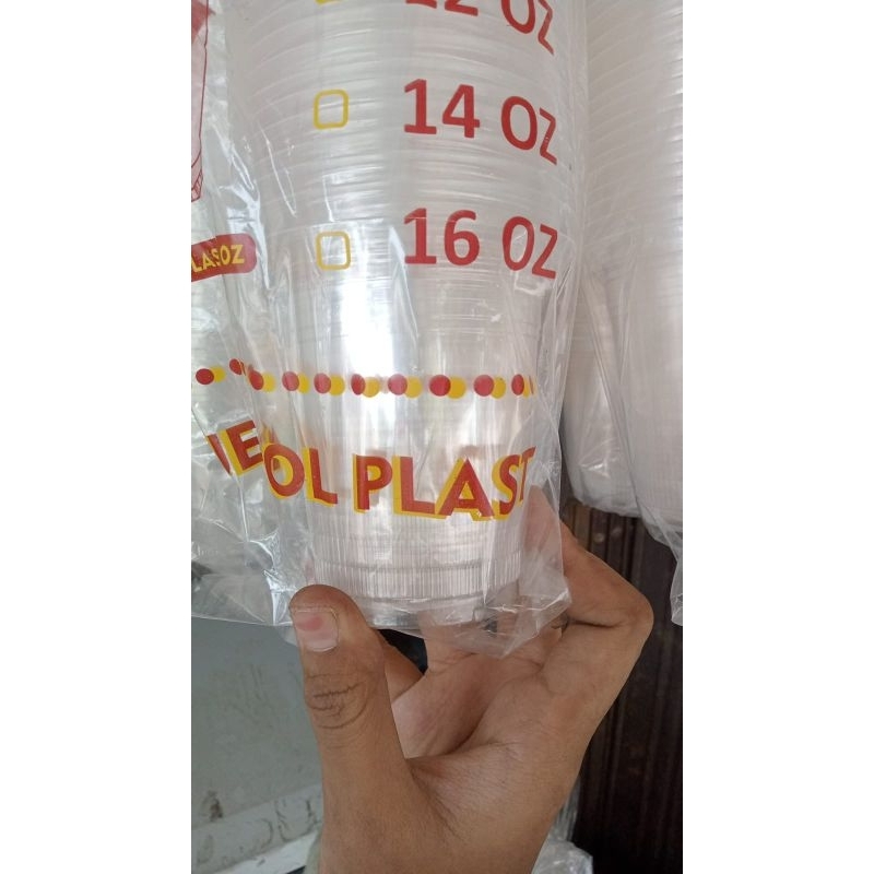 *Cup 12oz 50pcs / Cup Plastik 12oz / Sealer /Cangkir Plastik 12oz  / 12oz Cup / Sealer 12oz / Sealer