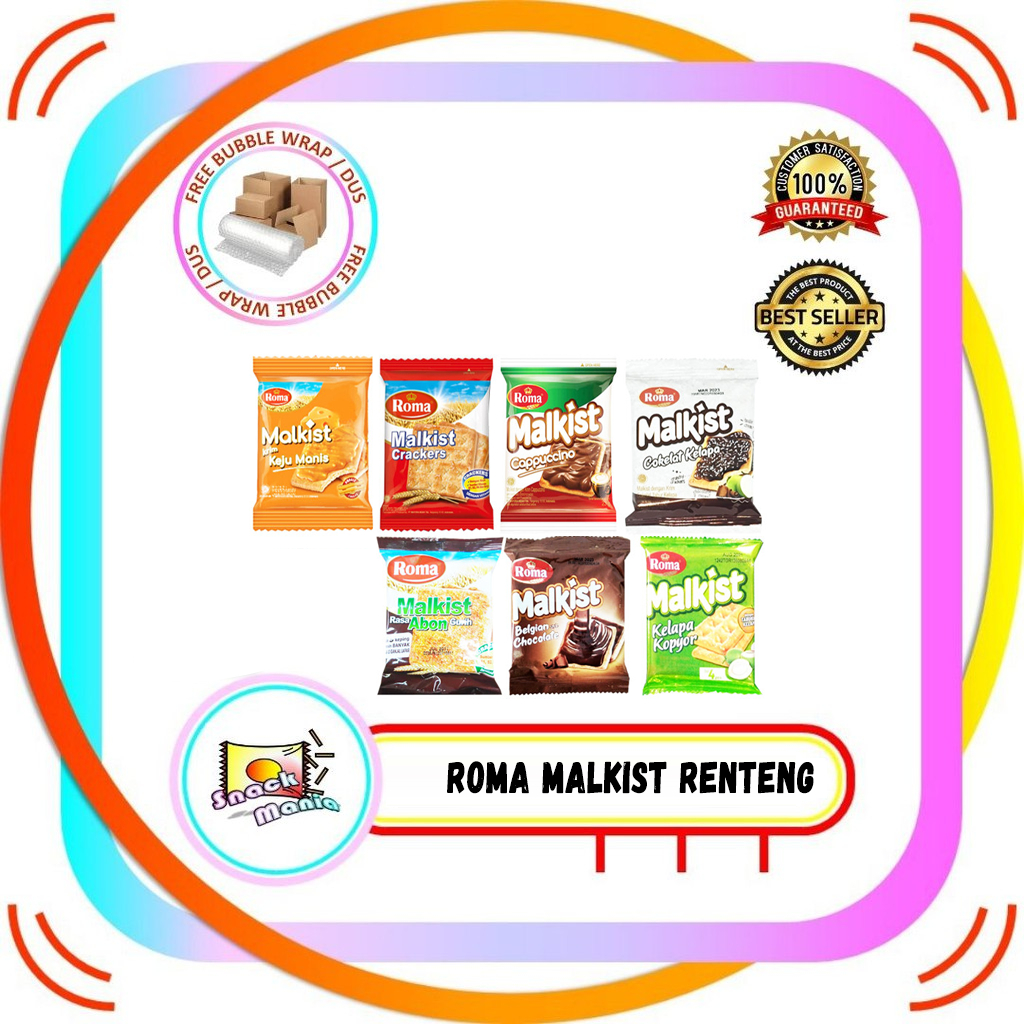 

Roma Malkist Abon Chocolate Cappuccino Cheese Cracker 14gr x 10 sachet