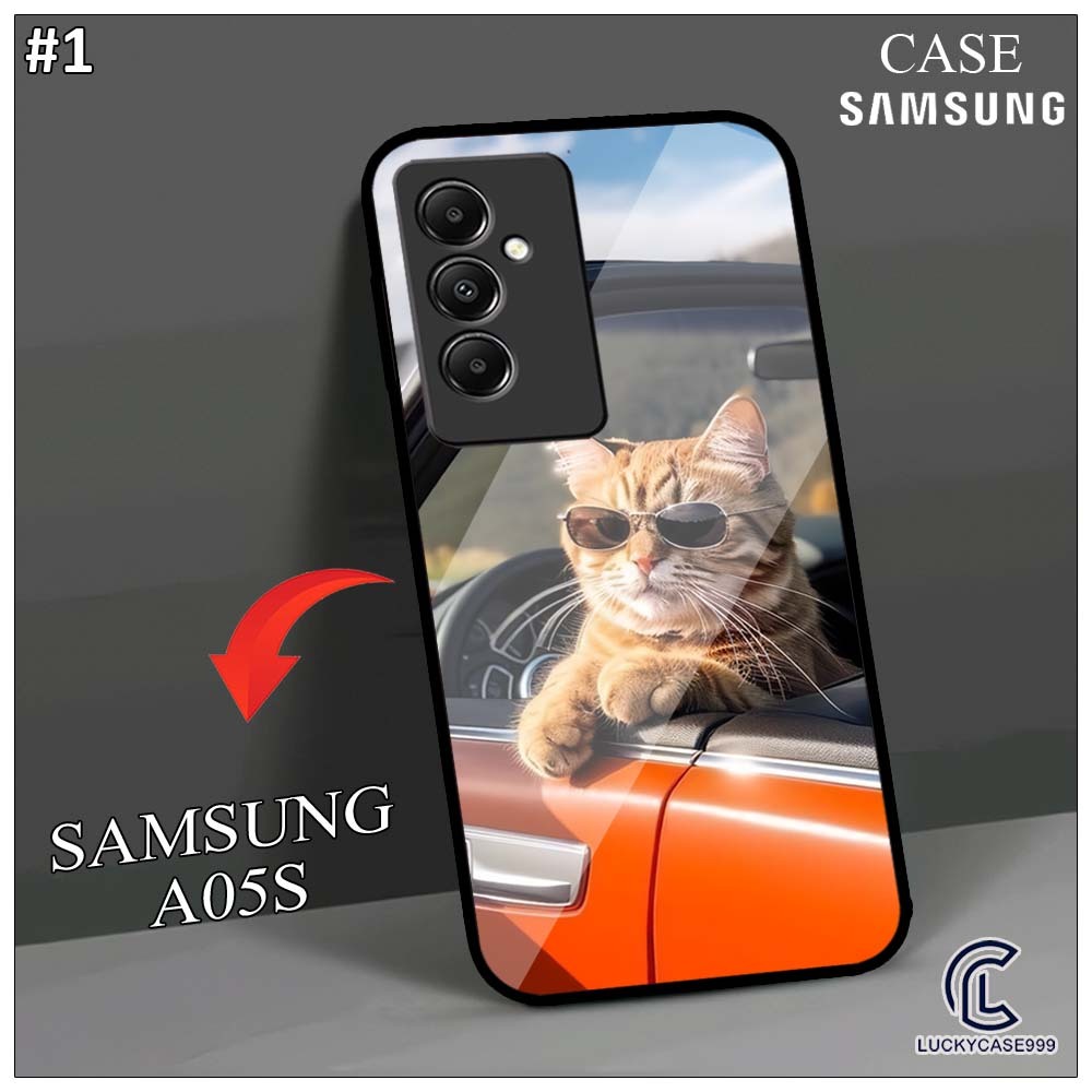 Softcase Samsung A05S A05 Terbaru (LS822) Casing Kaca Kilau Motif Kucing Pic HD Case Samsung All Typ