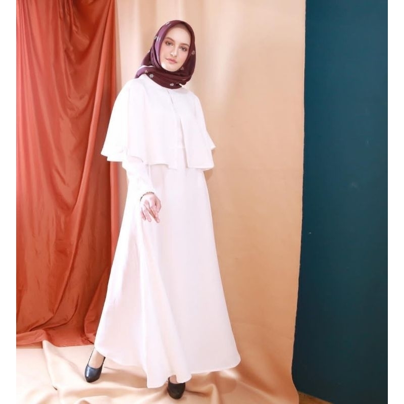 dress gamis putih raya by gonegani