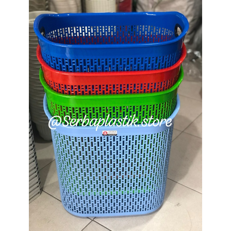 keranjang baju warna plastik / kalo baju kotor segi besar warna kilat / keranjang baju ultra / keran