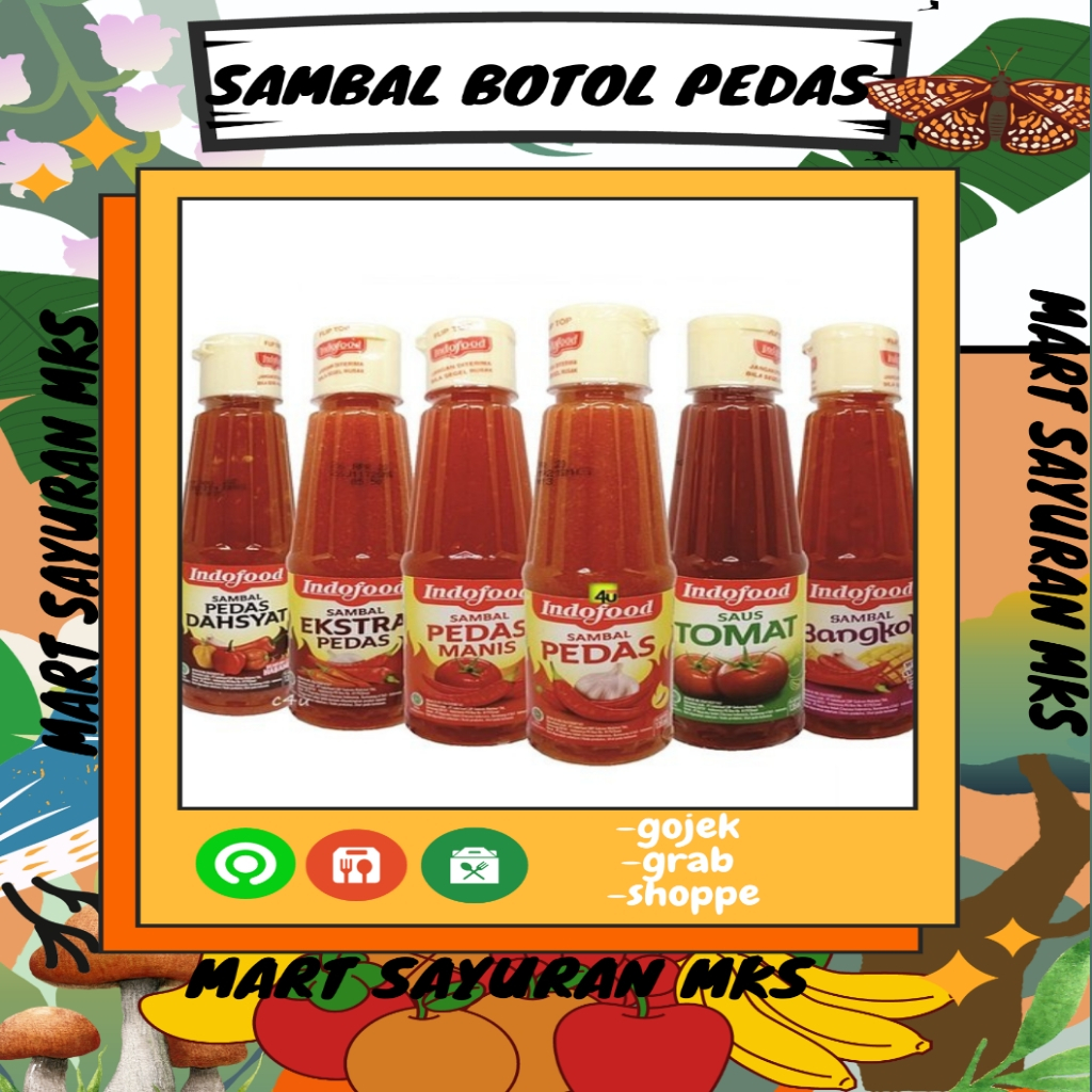 

135 ml sambel indofood sambal pedas sambal extra pedas saos tomat