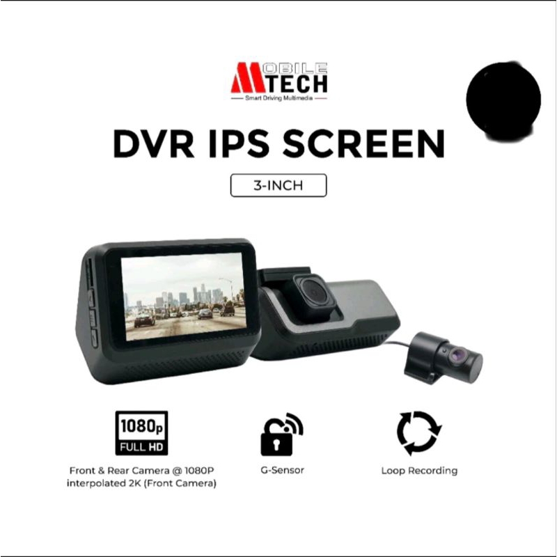 dvr dashcam kamera mobil 3 inch mtech original garansi resmi
