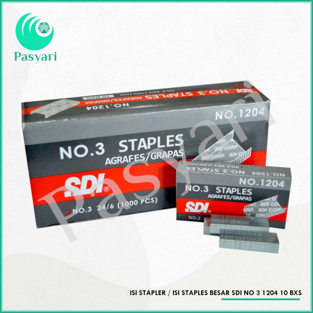 

[ per pack ] Isi Stapler / Isi Staples Besar SDI No 3 1204 10 BXS