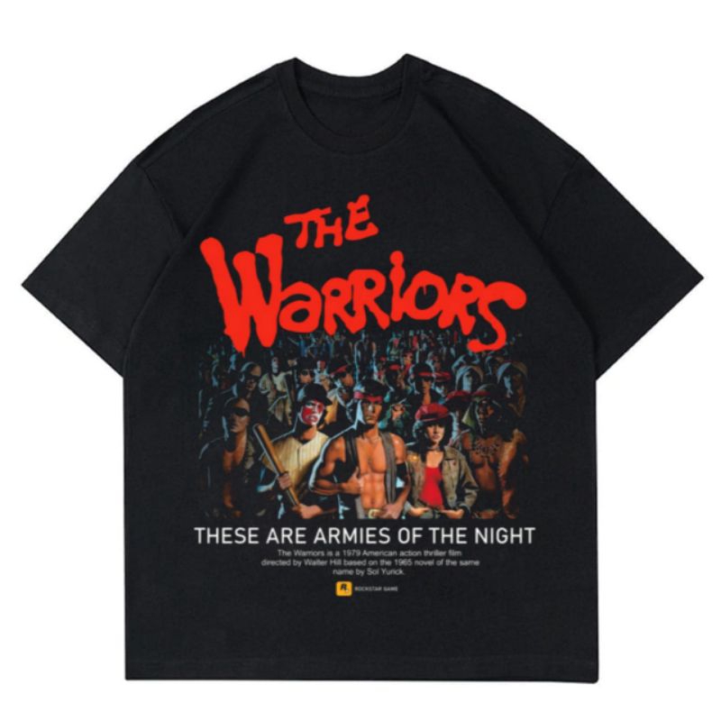 KAOS THE WARRIORS ROCKSTAR GAMES BAJU FILM SERIAL DRAMA LAGA ACTION GAME PS2 MERCH TSHIRT TEE LOKAL 